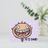 Postale Carte de rappel des rendez-vous au bureau orthodon (Debout devant)