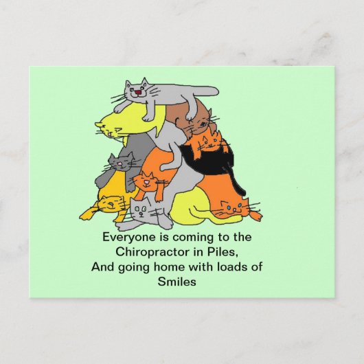 Postale CARTE de rappel parfaite pour chiropraticiens (Devant)