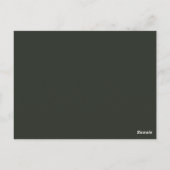 Postale Carte de réception de mariage à la verdure d'eucal (Dos)