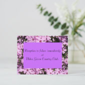 Postale Carte de réception de mariage violet Phlox (Debout devant)