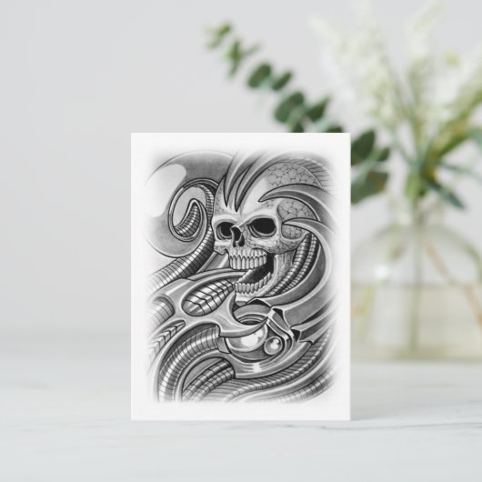 POSTALE CARTE DE RÉCEPTION DE RITON TATTOOP (Debout devant)