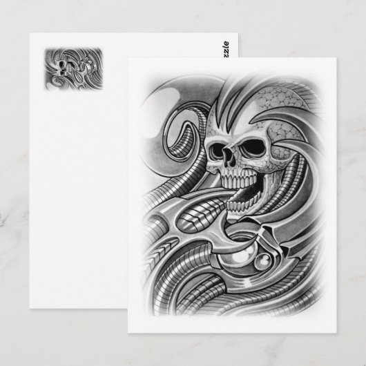 POSTALE CARTE DE RÉCEPTION DE RITON TATTOOP (Devant / Derrière)