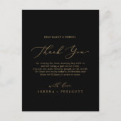 Postale Carte de réception Delicic Gold et Black Merci (Devant)