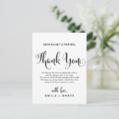Postale Carte de réception du Merci de calligraphie du Sud (Debout devant)