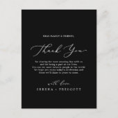 Postale Carte de réception en Merci noir foncé (Devant)