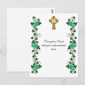 Postale Carte de réception Irish Celtic Cross (Devant / Derrière)