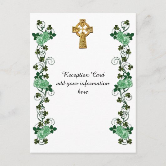 Postale Carte de réception Irish Celtic Cross (Devant)