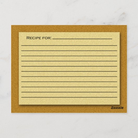 Postale Carte de recette (Dos)