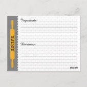 Postale Carte de recette (Dos)