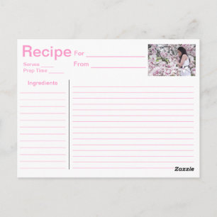 Postale Carte de recette