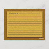 Postale Carte de recette (Dos)