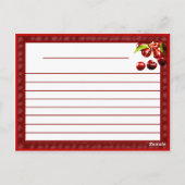 Postale Carte de recette (Dos)