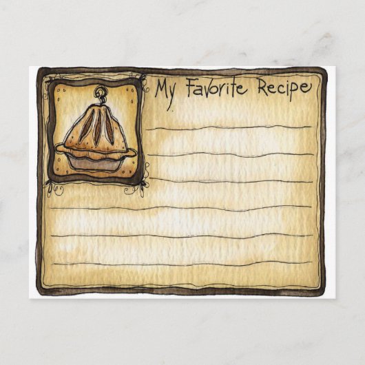 Postale carte de recette (Devant)