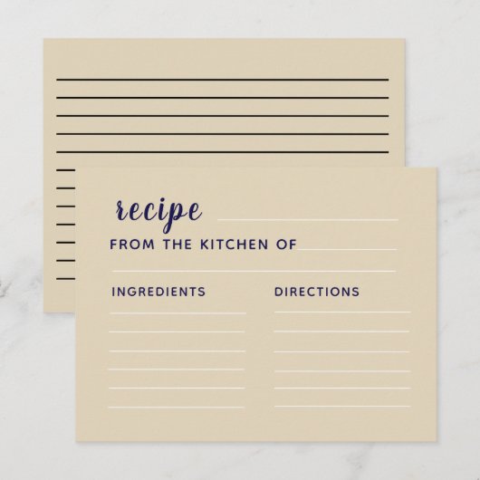 Postale Carte de recette (Devant / Derrière)