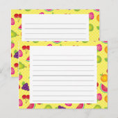 Postale Carte de recette à base de fruits (Devant / Derrière)