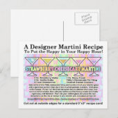 Postale Carte de recette à base de martini de printemps à  (Devant / Derrière)