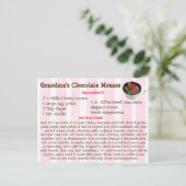 Postale Carte de recette à la mousse de chocolat de grand- (Debout devant)