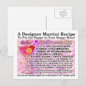 Postale Carte de recette à la noix de coco de banane Berry (Devant / Derrière)