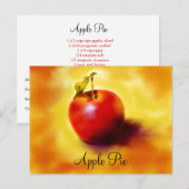 Postale Carte de recette à tarte Apple (Devant / Derrière)