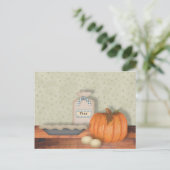 Postale Carte de recette à tarte Citrouille de cuisson (Debout devant)