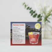 Postale Carte de recette Americano (Debout devant)