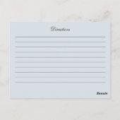 Postale Carte de recette aquarelle (Dos)