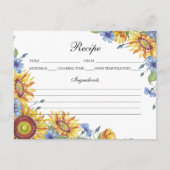 Postale Carte de recette aquarelle Ukraine (Devant)