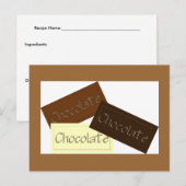 Postale Carte de recette au chocolat triple (Devant / Derrière)