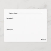 Postale Carte de recette au chocolat triple (Dos)