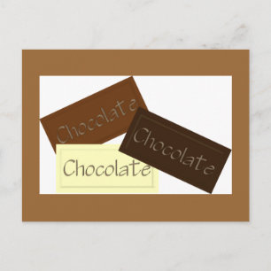 Postale Carte de recette au chocolat triple