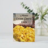 Postale Carte de recette au fromage à la crème de 5 minute (Debout devant)