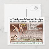 Postale Carte de recette au fromage au chocolat foncé Mart (Devant / Derrière)