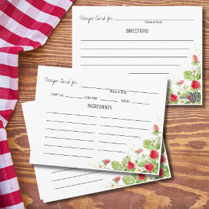 Postale Carte de recette aux fraises