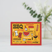 Postale Carte de recette BBQ Is Real Cookin' (Debout devant)