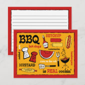 Postale Carte de recette BBQ Is Real Cookin' (Devant / Derrière)