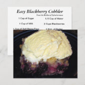 Postale Carte de recette Blackberry Cobbler (Devant / Derrière)