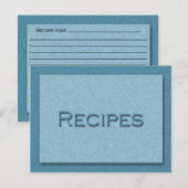 Postale Carte de recette bleue (Devant / Derrière)