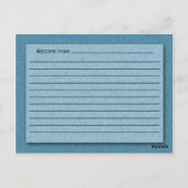 Postale Carte de recette bleue (Dos)