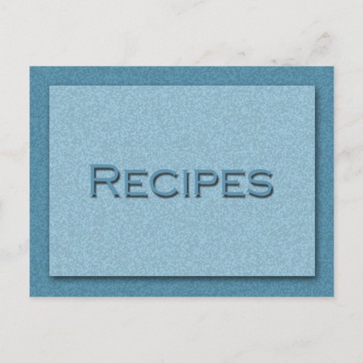 Postale Carte de recette bleue (Devant)