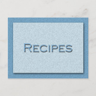 Postale Carte de recette bleue