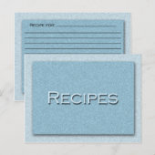 Postale Carte de recette bleue (Devant / Derrière)