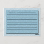 Postale Carte de recette bleue (Dos)