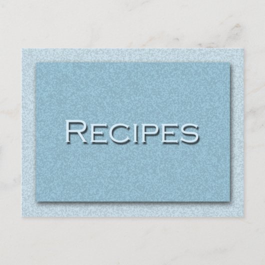 Postale Carte de recette bleue (Devant)