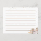 Postale Carte de recette Boho Floral Rose Gold Fête des ma (Dos)
