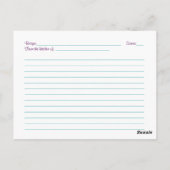 Postale Carte de recette Bom Dendrobium Orchid (Dos)