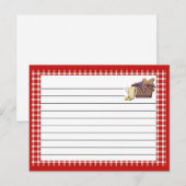 Postale Carte de recette Bordure rouge (Devant / Derrière)