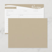 Postale Carte de recette Brown et blanche (Devant / Derrière)