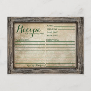 Postale Carte de recette   Carte de calligraphie rustique