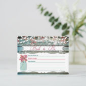 Postale Carte de recette chic Rustique Mason Jar Shabby (Debout devant)