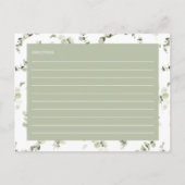 Postale Carte de recette Citrouille de Fête des mariées de (Dos)